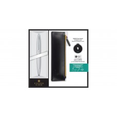 CROSS Satin Chrome Ballpoint with Pen Pouch and TrackR bravo Gift Set 銀色原子筆套裝