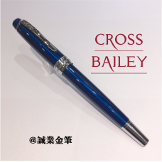 CROSS BAILEY MEDALIST BLUE LACQUER  ROLLERBALL PEN-寶珠筆簽字筆