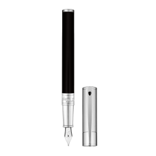 法國 S.T. Dupont 都彭 D-INITIAL系列黑色鍍銀潤飾 鋼筆260204