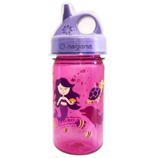 美國Nalgene樂基因2182-2812童帶蓋吸嘴水水樽Kids GRIP-N-GULP Bottle  粉紅色Pink12OZ(350ML)