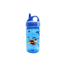 美國Nalgene樂基因2182-3112兒童帶蓋吸嘴水水樽Kids GRIP-N-GULP Bottle  藍色Blue12OZ(350ML)