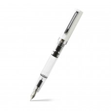 TWSBI 臺灣三文堂 ECO White Fountain Pen 透明桿白蓋銀夾 墨水筆
